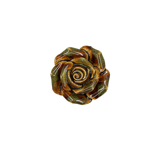 

PandaHall Rose Porcelain Drawer Knobs, Cabinet Pulls Handles, Doorknob Accessories, Olive Drab, 40x36mm Porcelain Flower