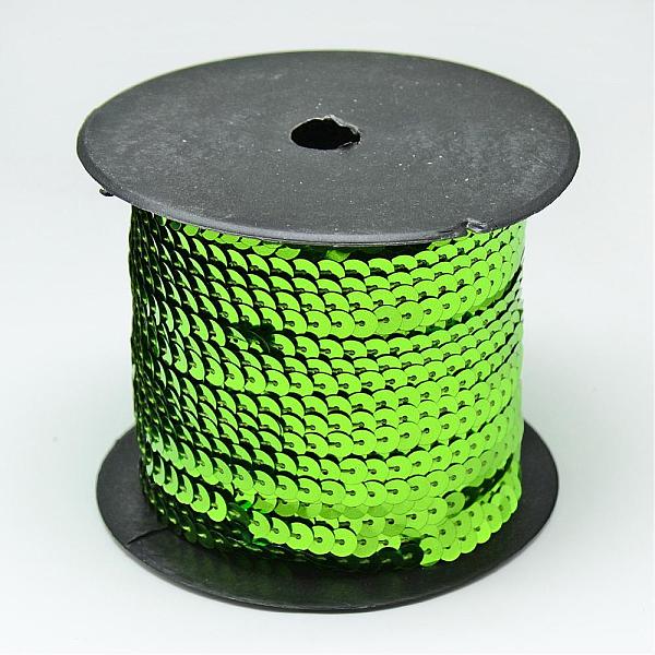 

PandaHall Plastic Paillette Beads, Sequins Beads, Ornament Accessories, Flat Round, Yellow Green, 6mm, about 100yards/roll Plastic Flat...