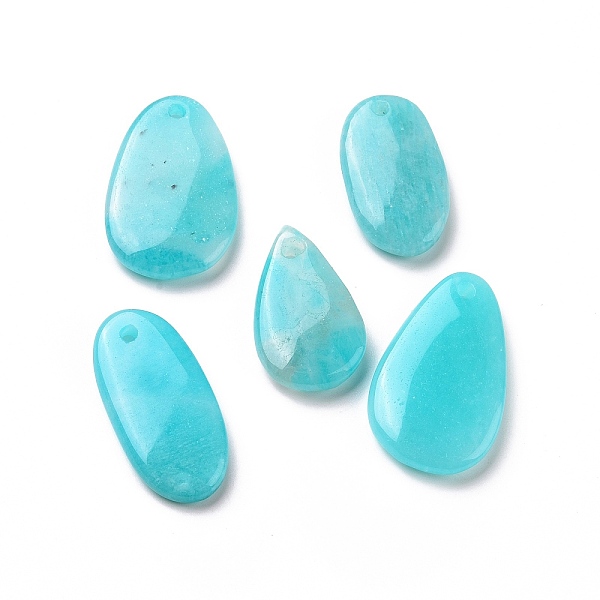 

PandaHall Natural Amazonite Pendants, Mixed Teardrop & Oval Charm, 27.5~43.5x15.5~29x4.5~11.5mm, Hole: 2~2.6mm Amazonite Mixed Shapes