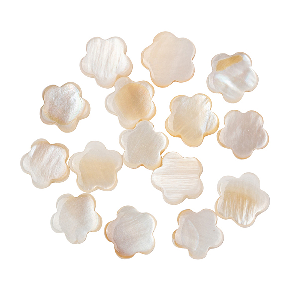 

PandaHall Natural Freshwater Shell Beads, Flower, Seashell Color, 8~9x8~9x2.5mm, Hole: 0.6mm, 30pcs/bag Freshwater Shell Flower