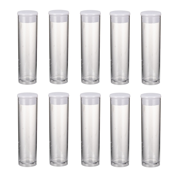 

PandaHall Plastic Bead Containers, with Lids, Tube, Clear, Clear, 55x15mm Plastic Tube Clear