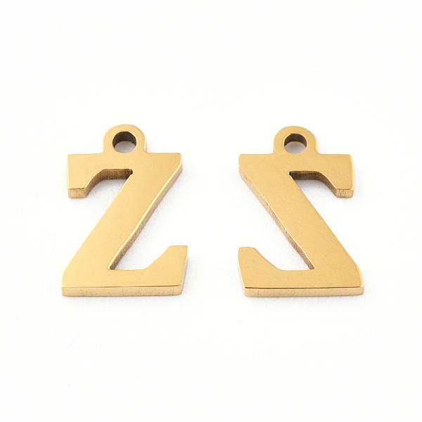 

PandaHall 201 Stainless Steel Charms, Alphabet, Letter.Z, 8.5x6x1mm, Hole: 1mm 201 Stainless Steel Letter Z