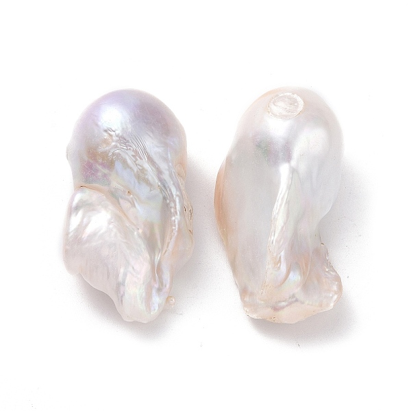 

PandaHall Natural Keshi Pearl Beads, Cultured Freshwater Pearl, No Hole/Undrilled, Nuggets, Antique White, 33~39x20~24x17~18mm Pearl Nuggets