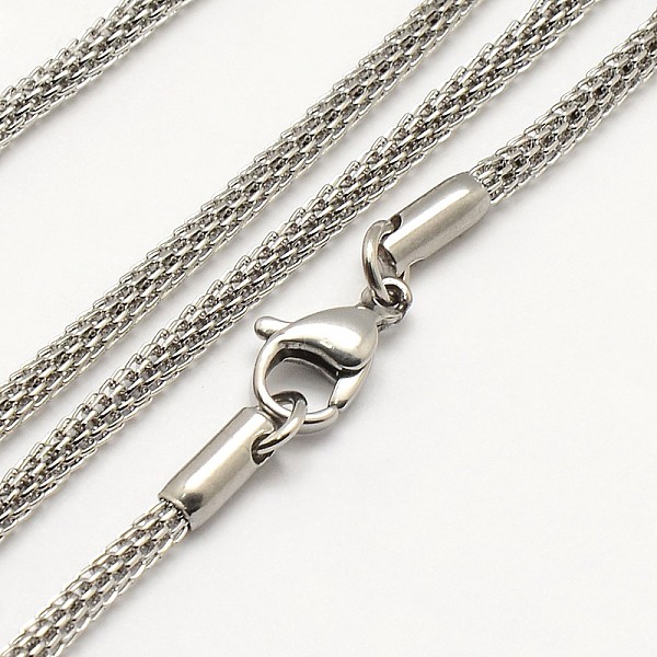 

PandaHall Trendy Men's 304 Stainless Steel Lantern Chain Necklaces, with Lobster Clasps, Stainless Steel Color, 17.7 inch(44.9cm), 3.2mm 304...