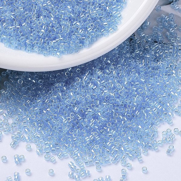 

PandaHall MIYUKI Delica Beads, Cylinder, Japanese Seed Beads, 11/0, (DB1890) Transparent Sky Blue Luster, 1.3x1.6mm, Hole: 0.8mm, about...