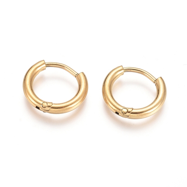 

PandaHall Ion Plating(IP) 304 Stainless Steel Huggie Hoop Earrings, Hypoallergenic Earrings, with 316 Surgical Stainless Steel Pin, Golden...