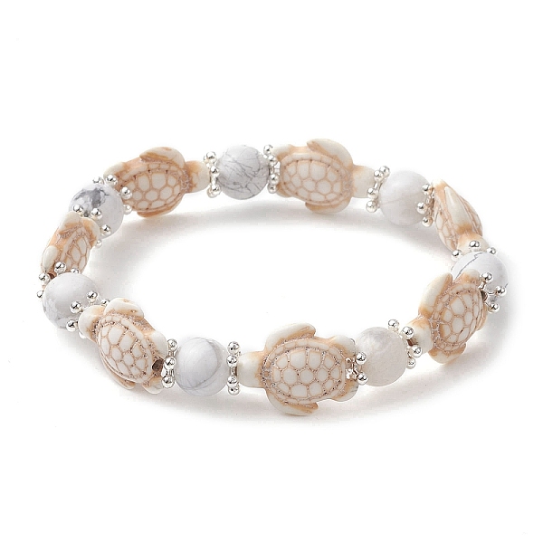 

PandaHall Synthetic Turquoise Tortoise Beaded Stretch Bracelets, PapayaWhip, Inner Diameter: 2 inch(5.1cm) Synthetic Turquoise Tortoise..., Orange