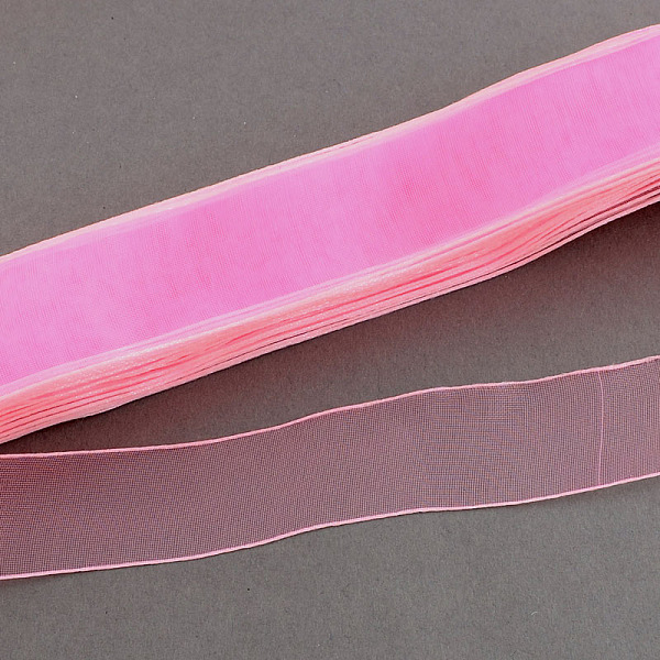 Breast Cancer Pink Awareness Ribbon Making Materials Organza Ribbon