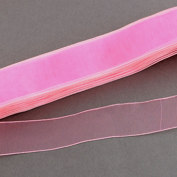 

PandaHall Breast Cancer Pink Awareness Ribbon Making Materials Organza Ribbon, Hot Pink, 3/8 inch(10mm), about 100yards/bundle...