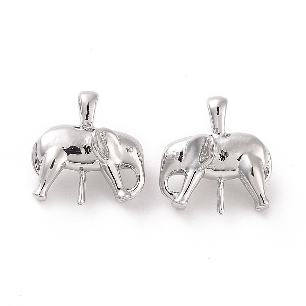 

PandaHall Ion Plating(IP) Brass Pendants, Elephant, Real Platinum Plated, 14.5x13.5x10mm, Hole: 3.5x1.5mm Brass Elephant