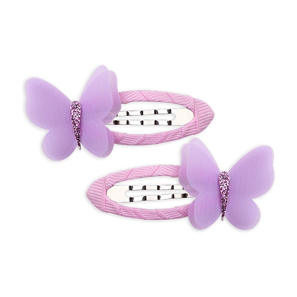 

PandaHall Cloth Covered Snap Hair Clips, Butterfly, 60x30mm Cloth Butterfly