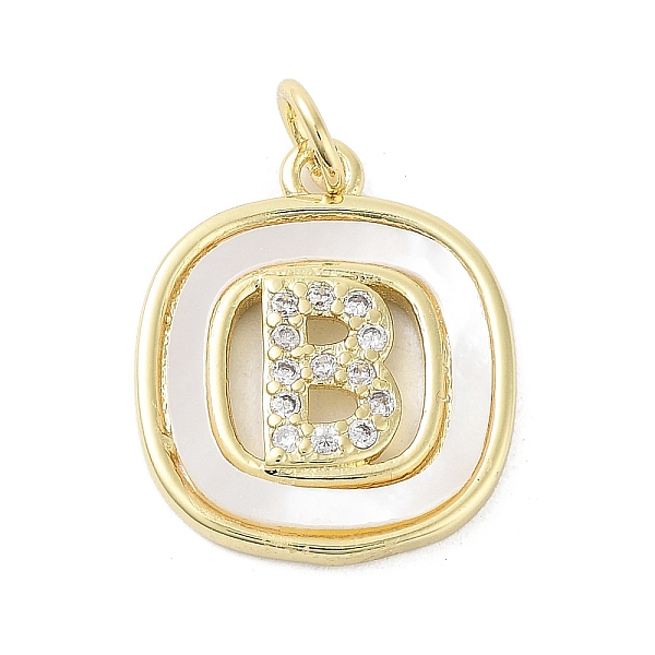 

PandaHall Rack Plating Brass Micro Pave Clear Cubic Zirconia Pendants, with Shell, Cadmium Free & Lead Free, Long-Lasting Plated, Real 18K...