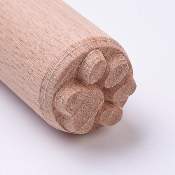 

PandaHall DIY Scrapbook, Wooden Stamps, Column with Paw Prints Pattern, BurlyWood, 50~50.5x19.5~20.5mm Wood Orange