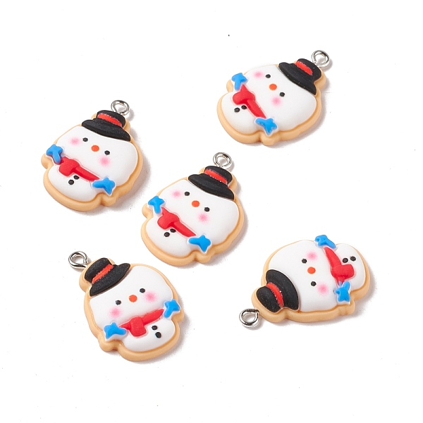 

PandaHall Christmas Theme Opaque Resin Pendants, with Platinum Tone Iron Findings, Snowman, White, 28x18x5.5mm, Hole: 2mm Iron+Resin Snowman...