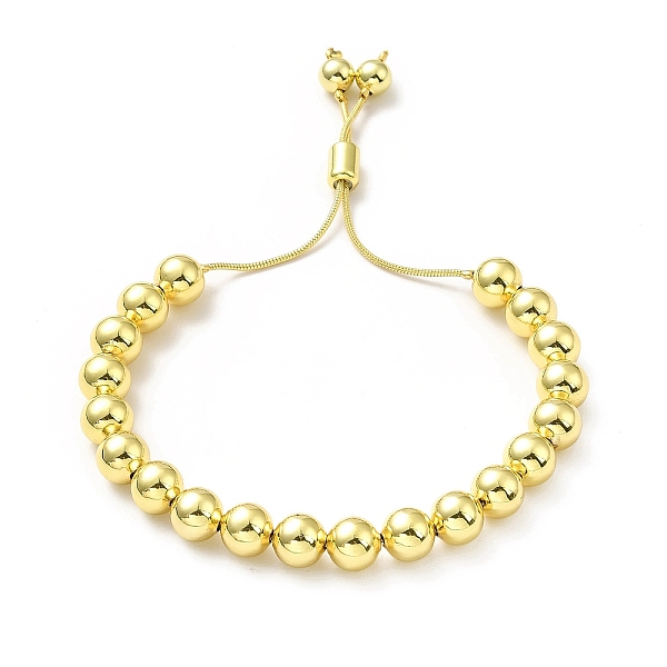 

PandaHall Rack Plating Brass Round Bead Slider Bracelets for Women, Long-Lasting Plated, Nickel Free & Lead Free, Real 18K Gold Plated...