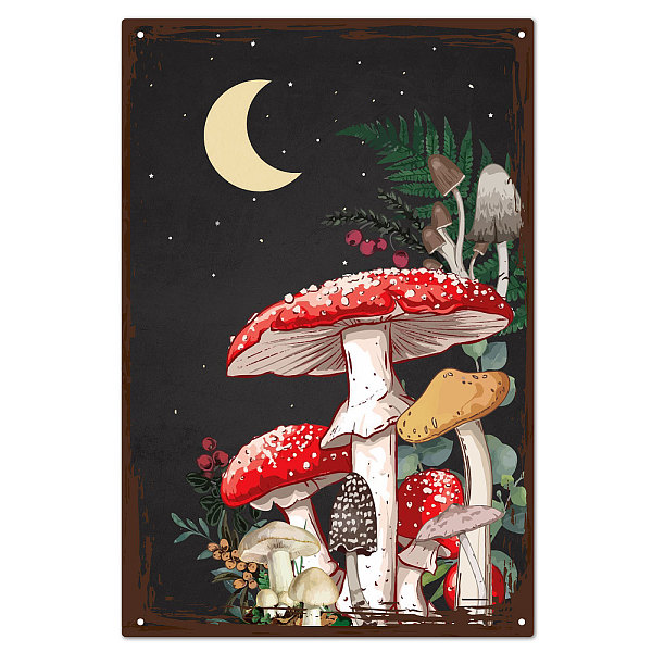 

PandaHall Vintage Metal Iron Tin Sign Poster, Wall Decor for Bars, Restaurants, Cafes Pubs, Mushroom, 300x200x0.5mm, Hole: 5x5mm Iron...