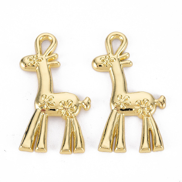 

PandaHall Rack Plating Alloy Pendants, Cadmium Free & Lead Free, Giraffe, Light Gold, 33.5x17x2.5mm, Hole: 3.5x2mm Alloy Other Animal