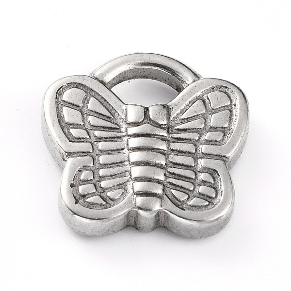 

PandaHall 304 Stainless Steel Pendants, Butterfly, Stainless Steel Color, 19x18x4mm, Hole: 6x4mm 304 Stainless Steel Butterfly