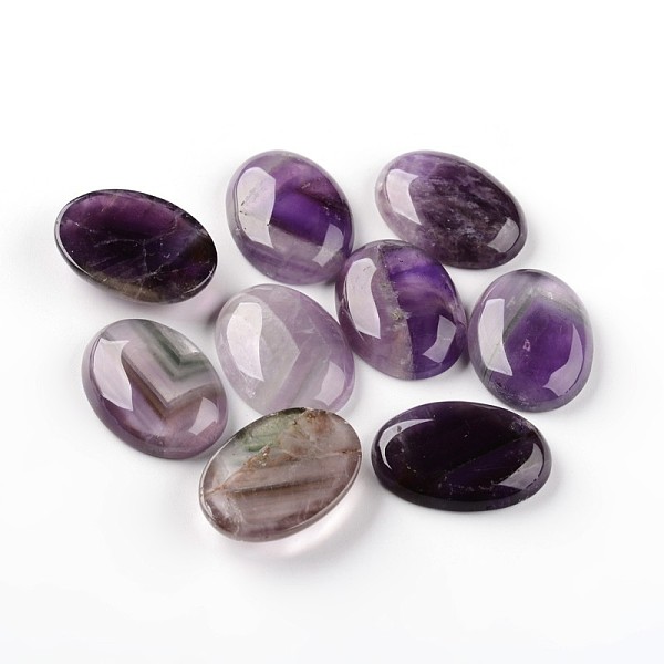 

PandaHall Oval Natural Amethyst Cabochons, 30x22x6.8mm Amethyst Oval