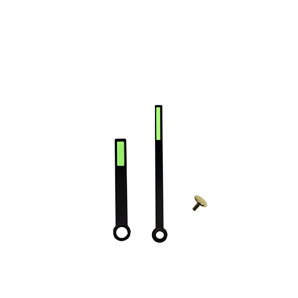 PandaHall Aluminum Long Shaft Clock Pointer, Clock Hands for Replacement Clock, Green, 54~75x8x1.5mm, hole: 3.3~5.5mm, pin: 1.8mm, 2Pcs/set...