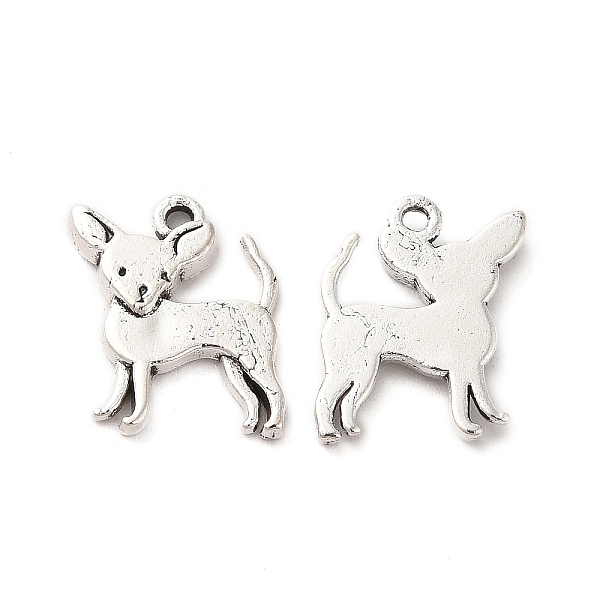 

PandaHall Tibetan Style Alloy Charms, Dog Charm, Antique Silver, 14x12x2mm Alloy Dog