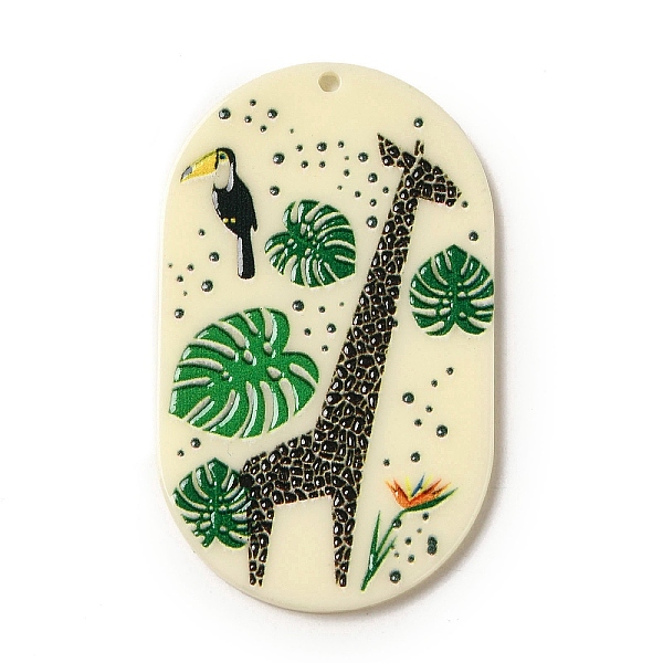 

PandaHall Acrylic Pendants, Giraffe, 50x30.5x2.5mm, Hole: 1.8mm Acrylic Giraffe