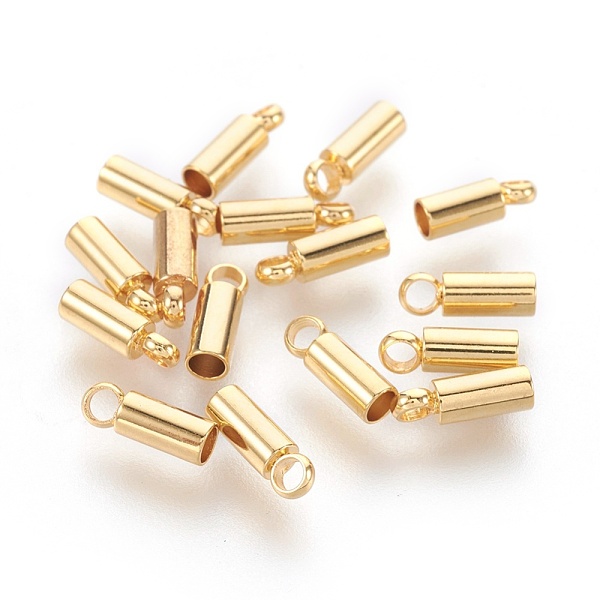 

PandaHall 304 Stainless Steel Cord Ends, End Caps, Golden, 8x2.5mm, Hole: 1.5mm, Inner Diameter: 2mm 304 Stainless Steel