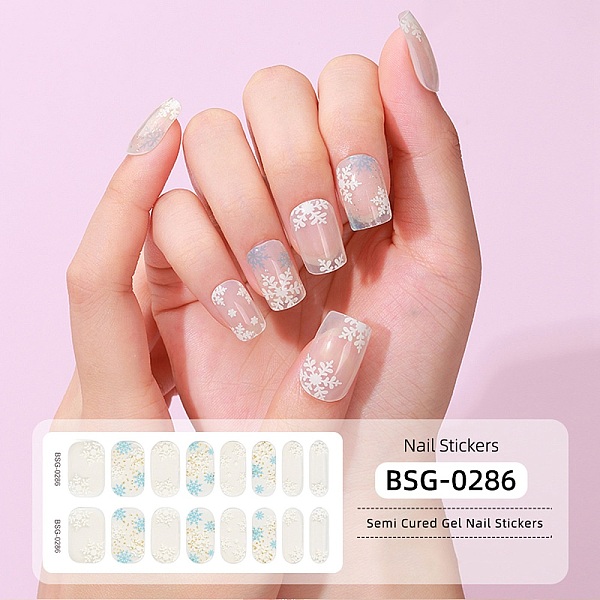 

PandaHall Nail Art Full Cover Nail Stickers, Glitter Powder Stickers, Self-Adhesive, for Nail Tips Decorations, Clear, 13.6x8x0.9cm...