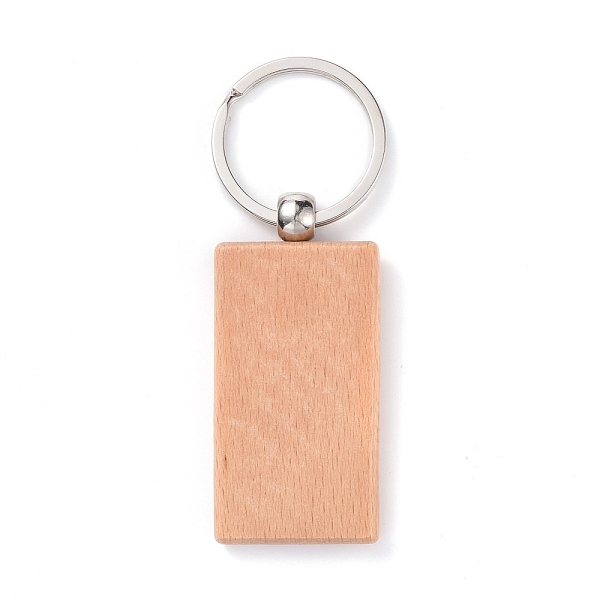 

PandaHall Natural Wood Keychain, with Platinum Plated Iron Split Key Rings, Rectangle, BurlyWood, 9cm, Rectangle: 63.5x30x7mm Wood Rectangle..., Orange