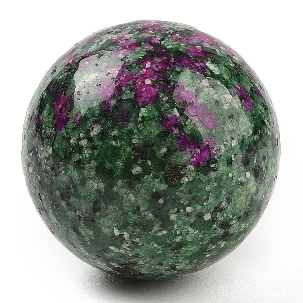 Synthetic Ruby In Zoisite Sphere Beads