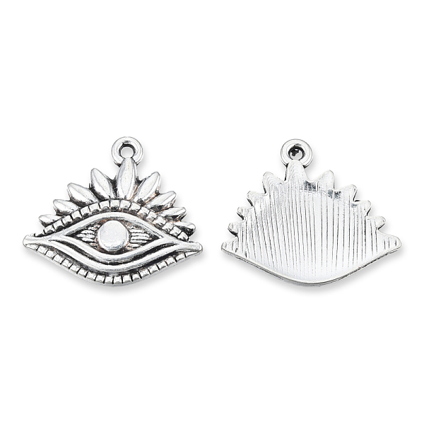 

PandaHall Tibetan Style Alloy Pendants, Cadmium Free & Lead Free, Eye, Antique Silver, 20x22x2mm, Hole: 1.5mm, about 510pcs/1000g Alloy Eye