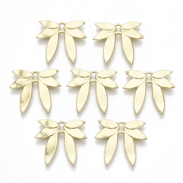 

PandaHall Rack Plating Alloy Pendants, Cadmium Free & Lead Free, Leaf, Light Gold, 22x24x2mm, Hole: 1.5x3mm Alloy Leaf