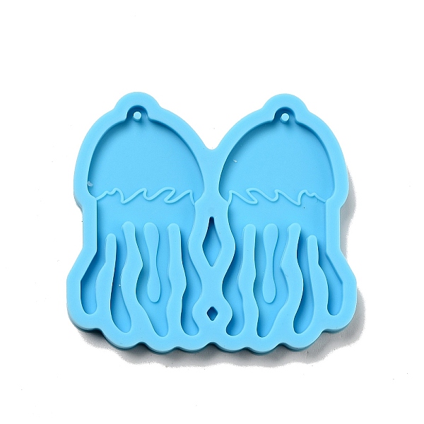 

PandaHall DIY Pendant Silicone Molds, Resin Casting Molds, For UV Resin, Epoxy Resin Jewelry Making, Jellyfish, Deep Sky Blue, 56x62x5.5mm...