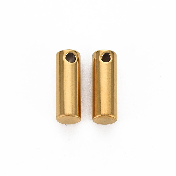 

PandaHall 201 Stainless Steel Pendants, Cadmium Free & Nickel Free & Lead Free, Column, Golden, 14x5mm, Hole: 1.4~1.8mm 201 Stainless Steel...