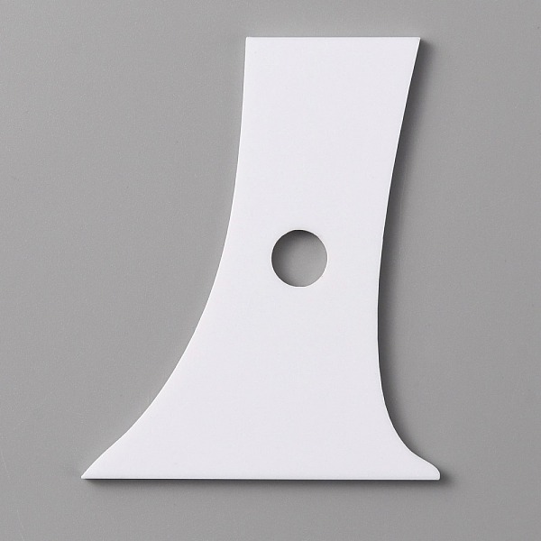 

PandaHall Acrylic Scraper Tools, White, 80x65x2.9mm, Hole: 10mm Acrylic White