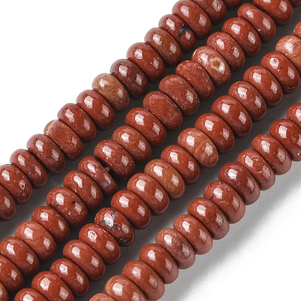 PandaHall Natural Red Jasper Beads Strands, FlatRound/Disc, 4x2mm, Hole: 0.9mm, about 187~196pcs/strand, 15.16~15.55 inch(38.5~39.5cm) Red...