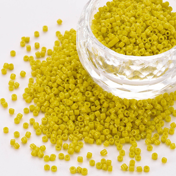 

PandaHall Glass Cylinder Beads, Seed Beads, Opaque Colours, Round Hole, Gold, 1.5~2x1~2mm, Hole: 0.8mm, about 8000pcs/bag, about 1pound/bag...