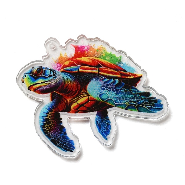 

PandaHall Acrylic Pendants, Animals, Tortoise, 34.5x42x1.7mm, Hole: 1.6mm Acrylic Tortoise
