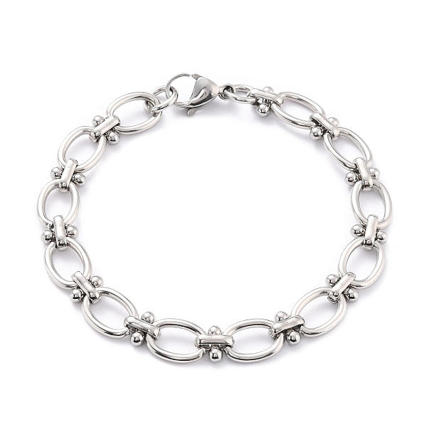 

PandaHall 304 Stainless Steel Link Chain Bracelet for Men Women, Stainless Steel Color, 7-7/8 inch(20cm) 304 Stainless Steel