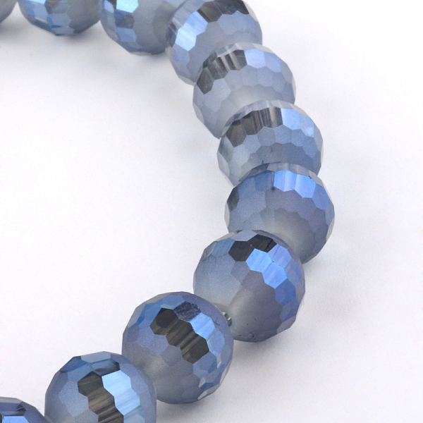 

PandaHall Faceted(96 Facets) Round Electroplate Glass Bead Strands, Rainbow Plated, Marine Blue, 9.5~10mm, Hole: 2mm, about 72pcs/strand...