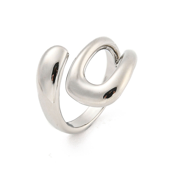 

PandaHall Brass Open Cuff Rings, Long-Lasting Plated, Platinum, Inner Diameter: 16mm Brass Others