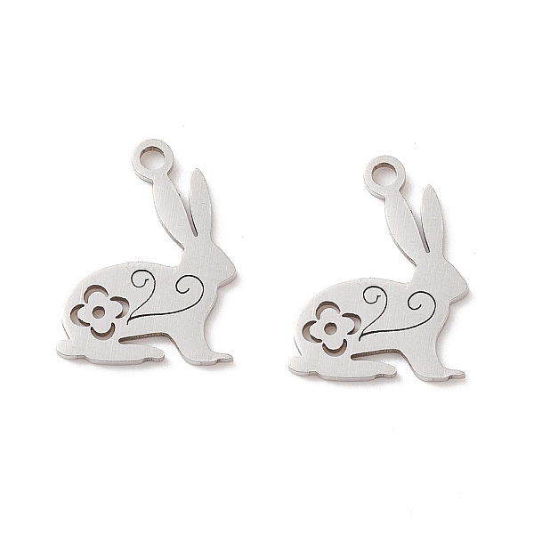 

PandaHall 201 Stainless Steel Pendants, Laser Cut, Manual Polishing, Rabbit, Stainless Steel Color, 16x12x1mm, Hole: 1.6mm 201 Stainless...