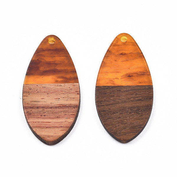 

PandaHall Transparent Resin & Walnut Wood Pendants, Teardrop Shape Charm, Chocolate, 38x18x3mm, Hole: 2mm Resin+Wood Teardrop Brown