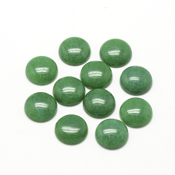 

PandaHall Natural White Jade Cabochons, Dyed, Half Round/Dome, Sea Green, 10x4~5mm White Jade Half Round
