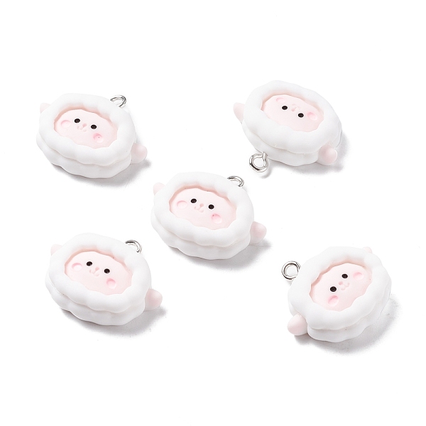 

PandaHall Resin Pendants, with Iron Accessories, Lamb, Pink, 22x25x8mm, Hole: 2mm Resin Sheep Pink