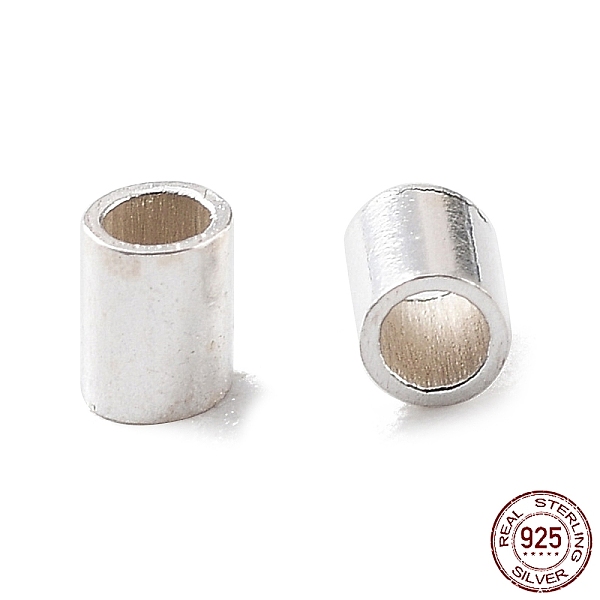 

PandaHall 925 Sterling Silver Spacer Tube Beads, Column, Silver, 2x1.5mm, Hole: 1mm, about 588pcs(10g)/bag Sterling Silver Tube