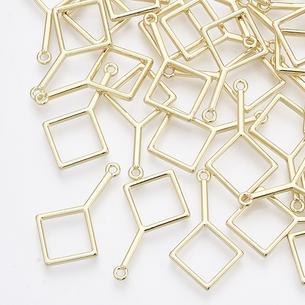 

PandaHall Alloy Pendants, Rhombus, Light Gold, 29x17x2mm, Hole: 1.6mm Alloy Rhombus