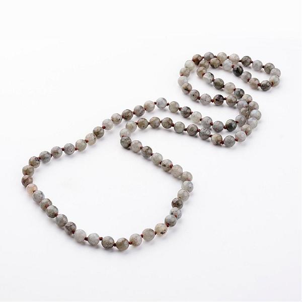 

PandaHall Natural Labradorite Necklaces, Beaded Necklaces, Faceted, 35.8 inch Labradorite