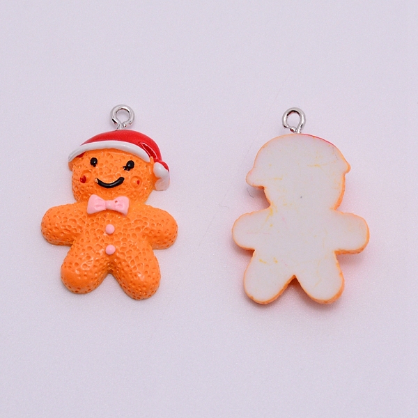 Opaque Resin Pendants with Platinum Tone Iron Accessories