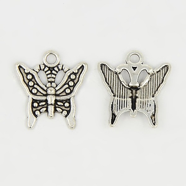 

PandaHall Tibetan Style Alloy Charms, Lead Free and Cadmium Free, Butterfly, Antique Silver Color, 16mmx14.5mm, hole: about 2mm Alloy...